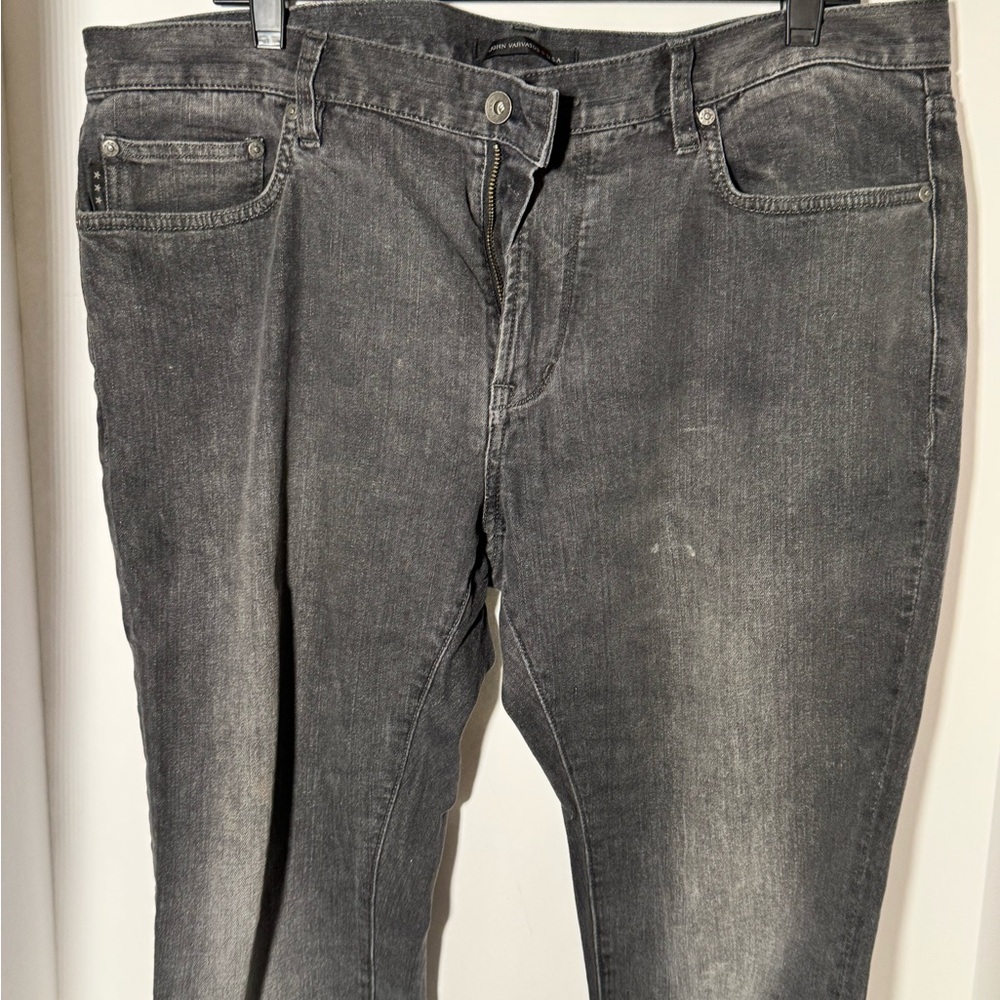 John Varvatos Gray Relaxed Jeans